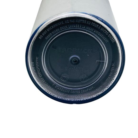 Starbucks White Glitter Tumbler - Holiday 2019 - Silver Sparkles Twist Top 16 oz - Picture 8 of 11